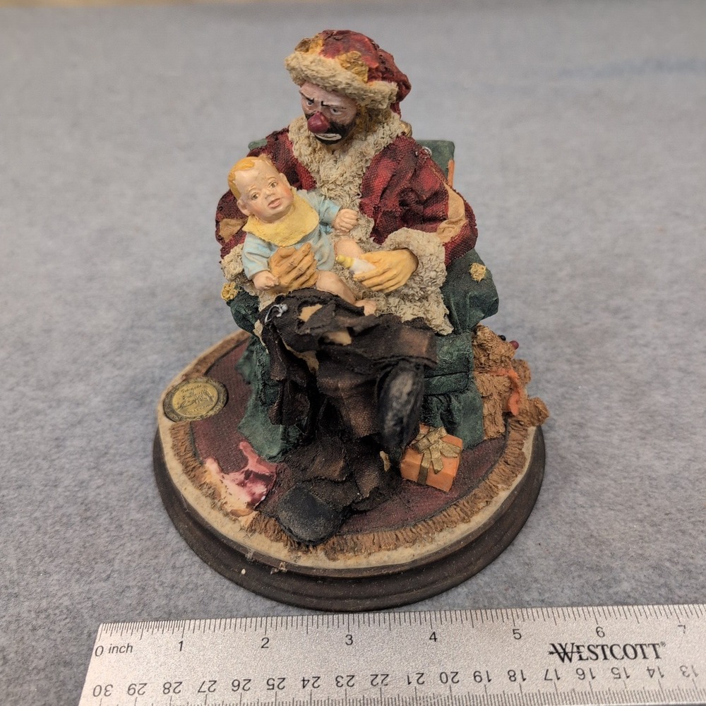 Images of Emmett Collection Clown‎ Santa Figurine 1994 Flambro Emmett Kelly Jr - Picture 6 of 7